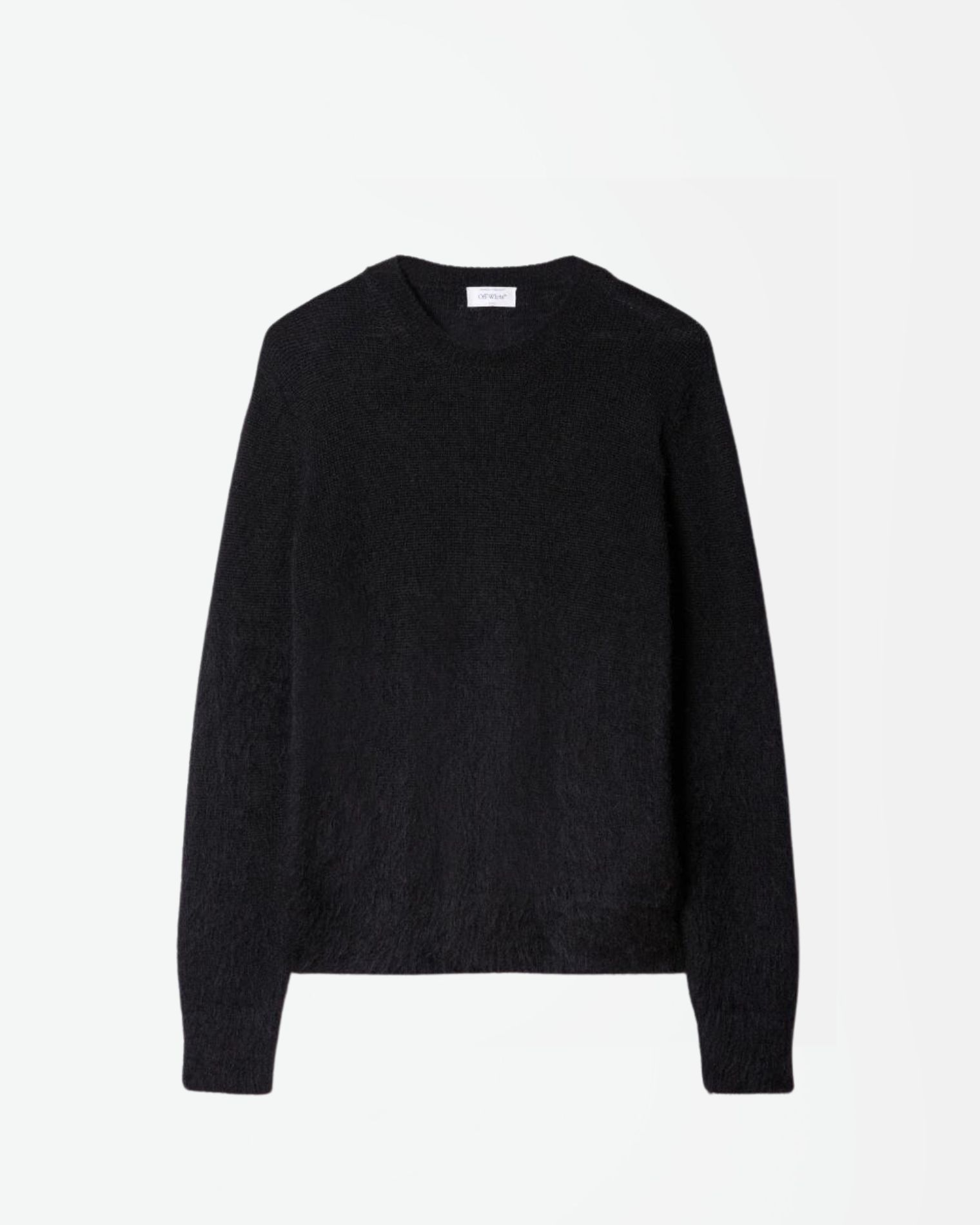 OMHU010F23KNOMHE170F23KNI0011061 SUETER MOHAIR ARROW KNIT CREWNECK BLACK BEIGE "OFF-WHITE" F5M
