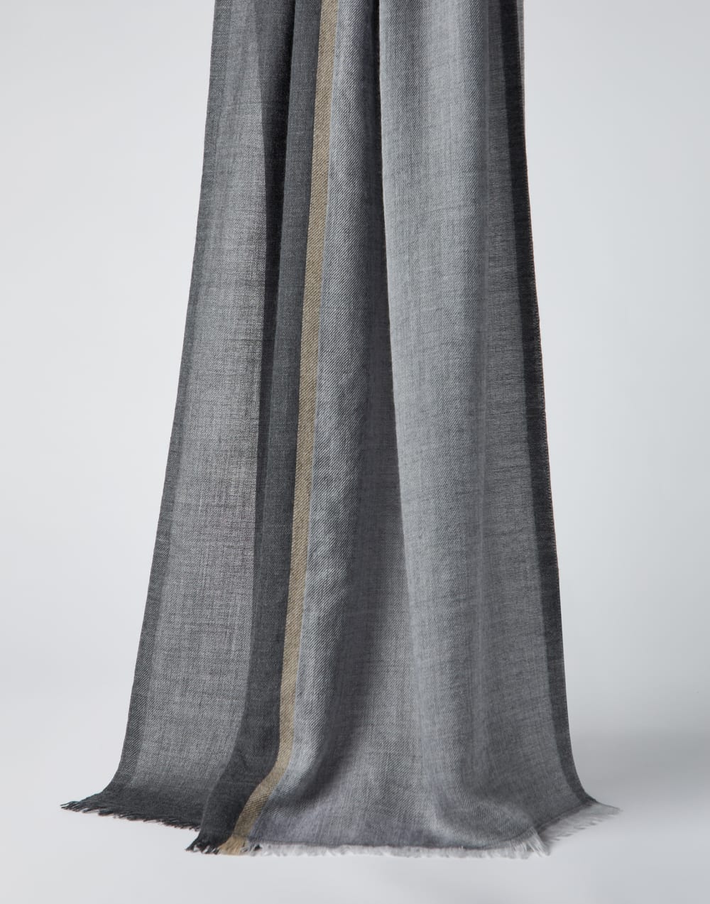 MSC606AV BUFANDA LANA CASMERE CUADRO "BRUNELLO CUCINELLI" F5M - GRIS