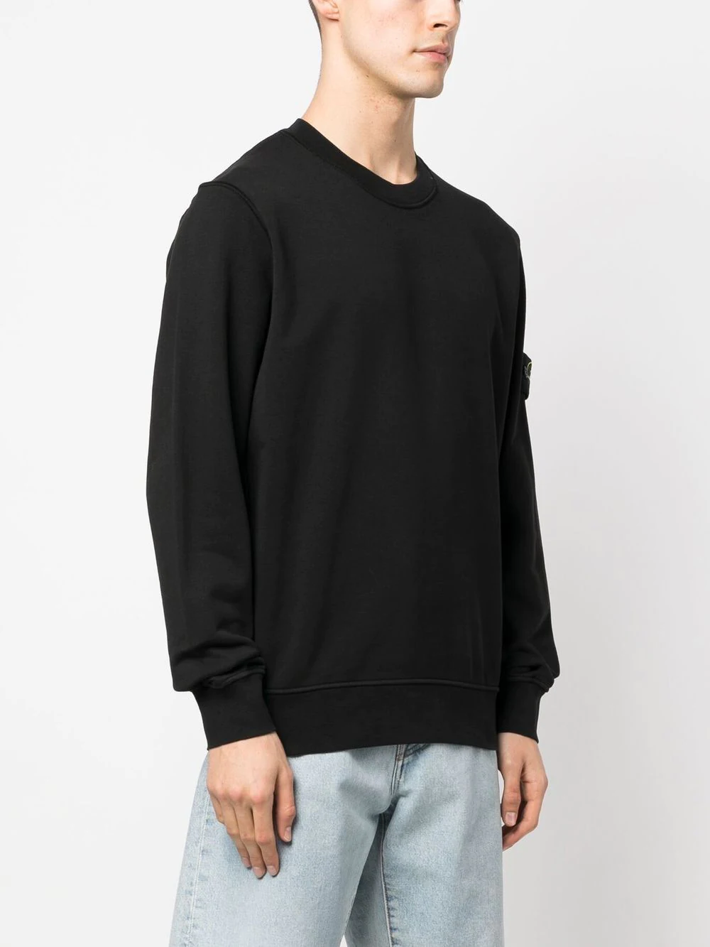 791563051 SUDADERA CUELLO REDONDO  "STONE ISLAND" F5M - negro