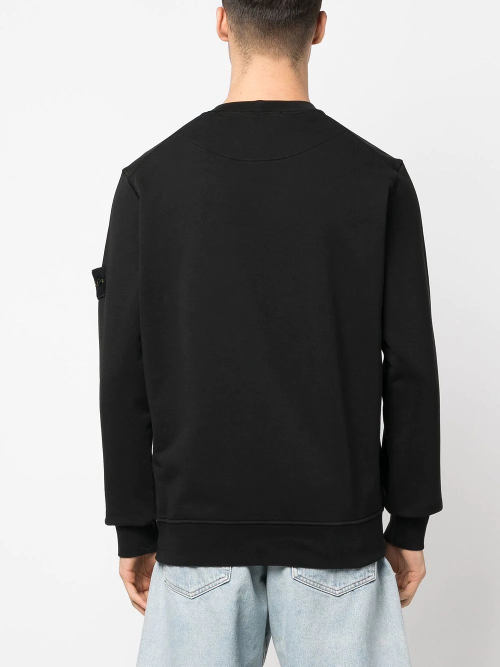 791563051 SUDADERA CUELLO REDONDO  "STONE ISLAND" F5M - negro