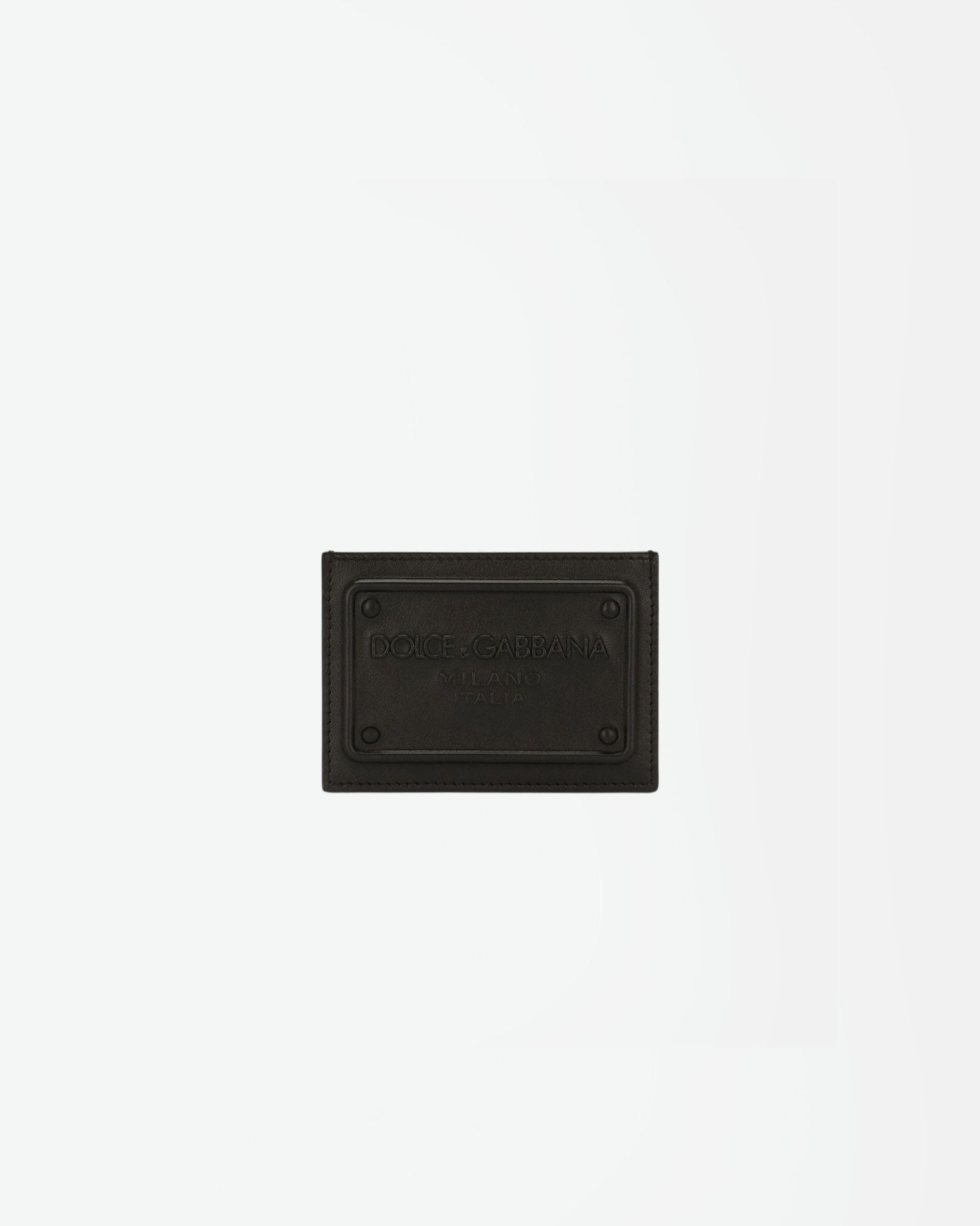 BP3239AG218 TARJETERO PIEL LOGO RELIEVE  DOLCE & GABBANA S6M NEGRO