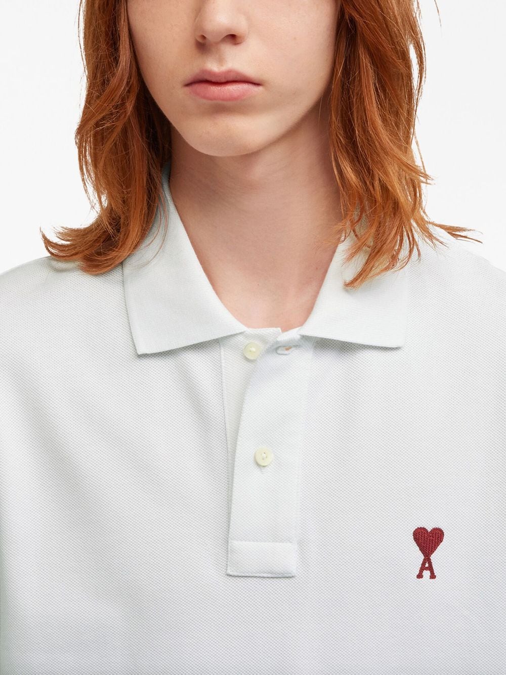 BFUPL001760 POLO PIQUÉ DE COEUR AMI PARIS S6M BLANCO