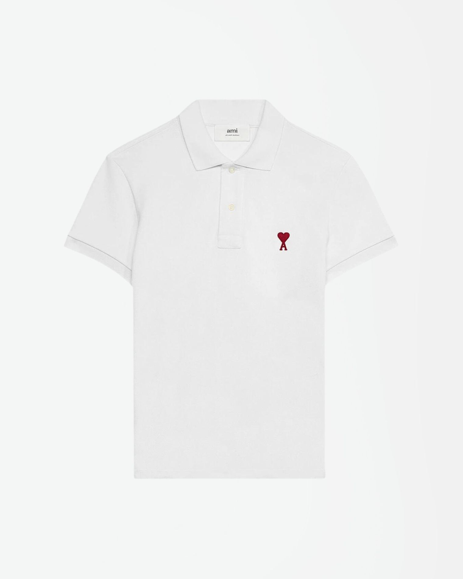 BFUPL001760 POLO PIQUÉ DE COEUR AMI PARIS S6M BLANCO