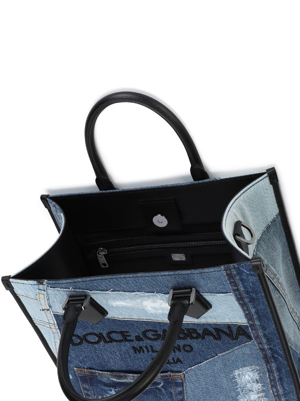 BM2012 AO998 BOLSO TOTE JEANS DOLCE & GABBANA NEGRO