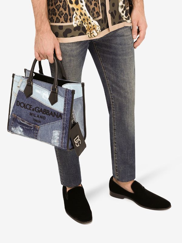 BM2012 AO998 BOLSO TOTE JEANS DOLCE & GABBANA NEGRO