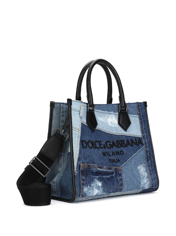 BM2012 AO998 BOLSO TOTE JEANS DOLCE & GABBANA NEGRO