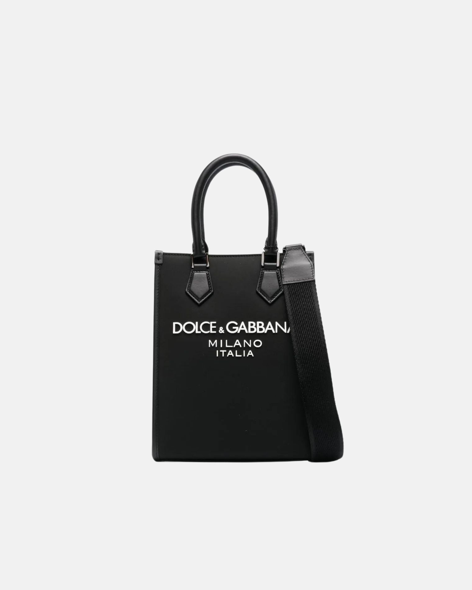 BM2123AG182 BOLSO TOTE MINI NYLON CON LOGO DG CONTRASTE DOLCE & GABBANA S4M NEGRO BLANCO