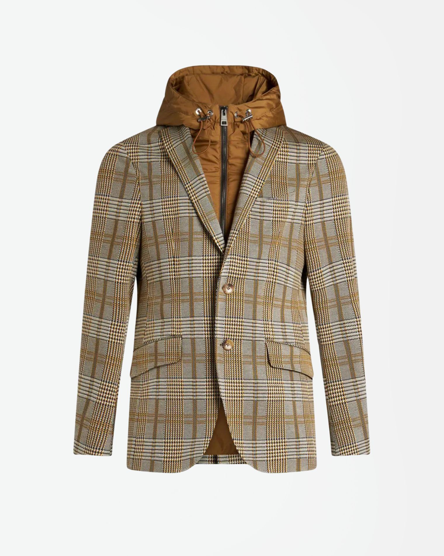 MRCB000799JQD01 AMERICANA CUADRO PRÍNCIPE DE GALES PUNTO CORTAVIENTOS  ETRO F7M AMARILLO