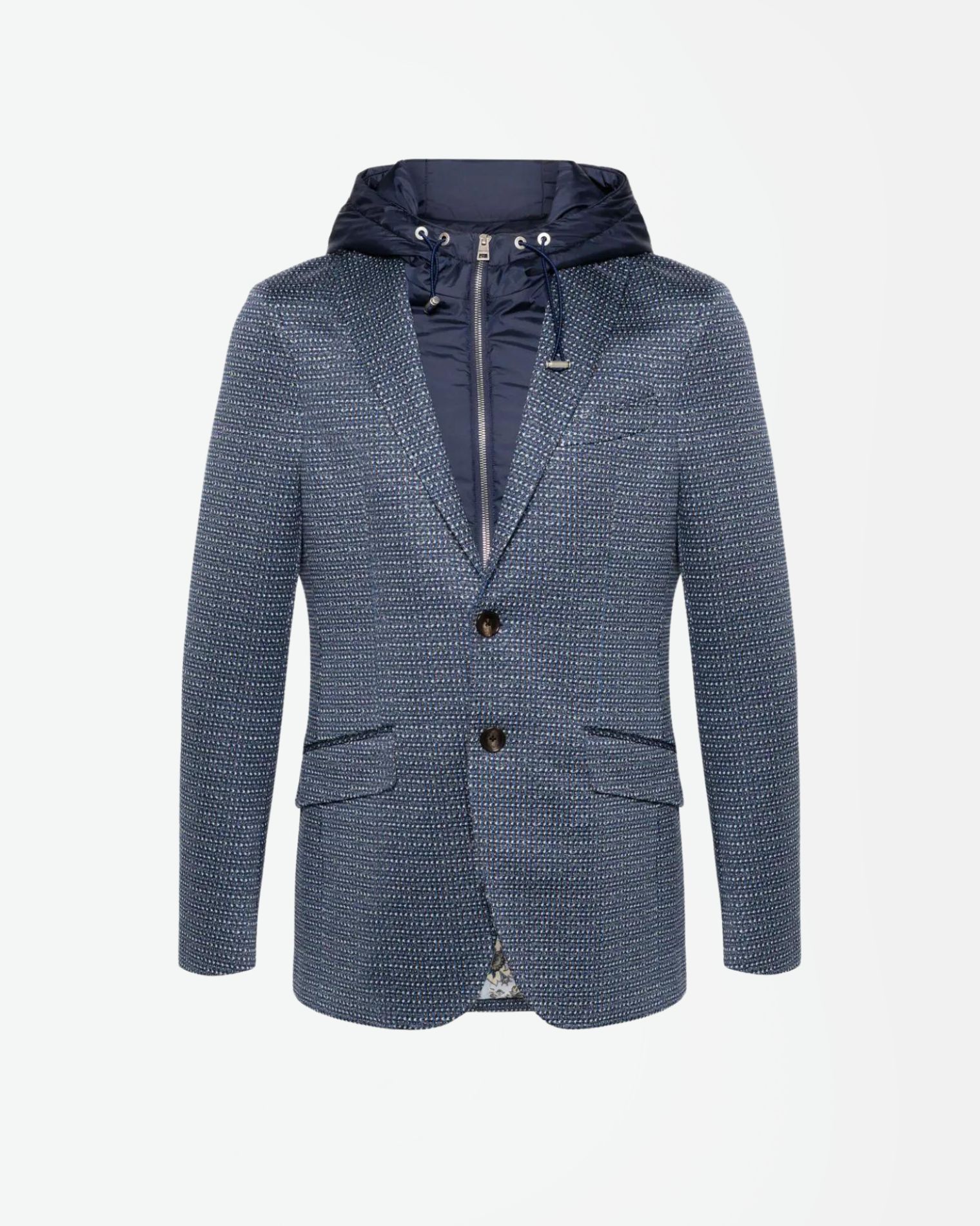 MRCB000799JJE04 AMERICANA MICRODIBUJO PUNTO CORTAVIENTOS  ETRO F7M AZUL