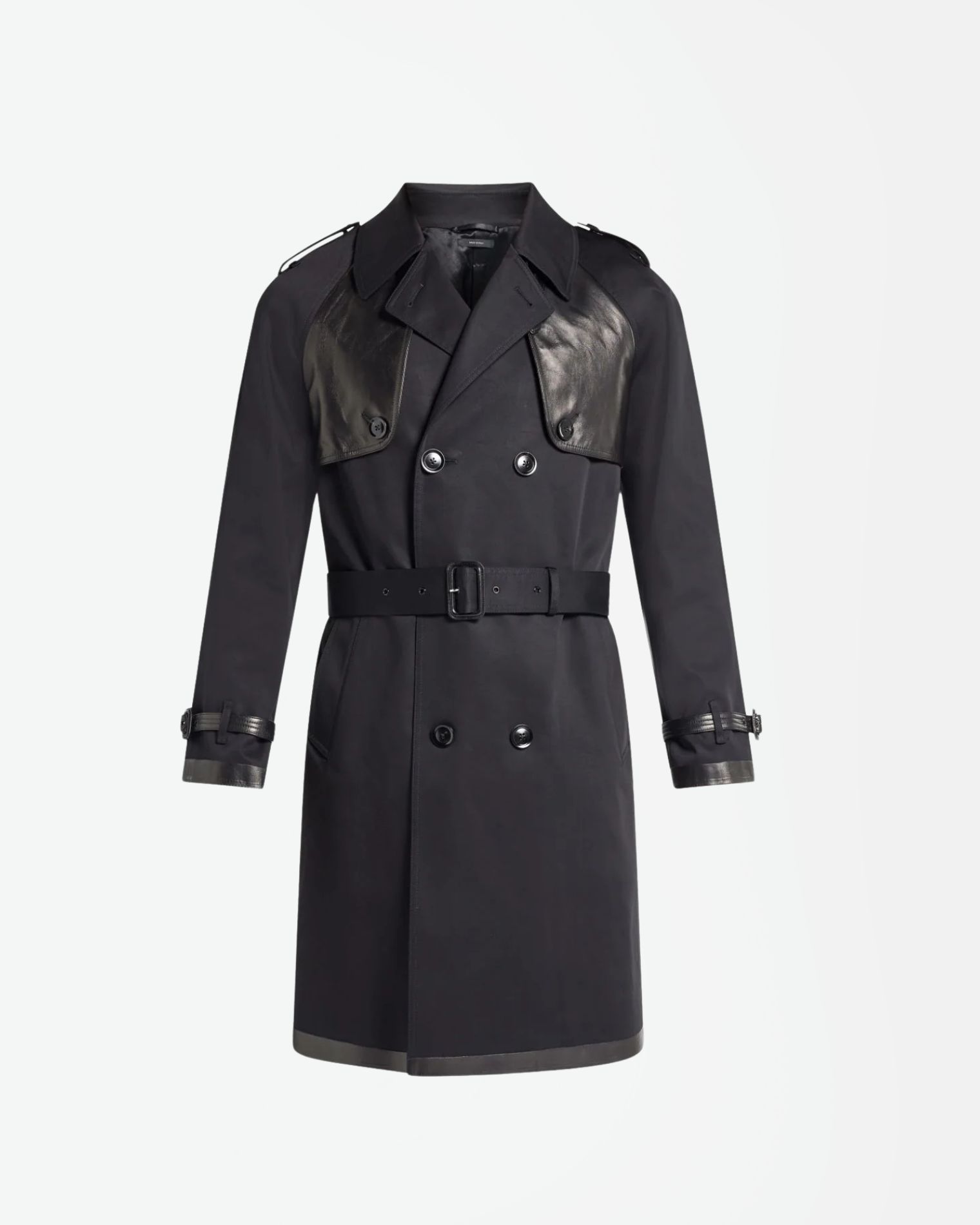 OCT008FMC160F24 TRENCH DETALLES EN PIEL TOM FORD F7M NEGRO