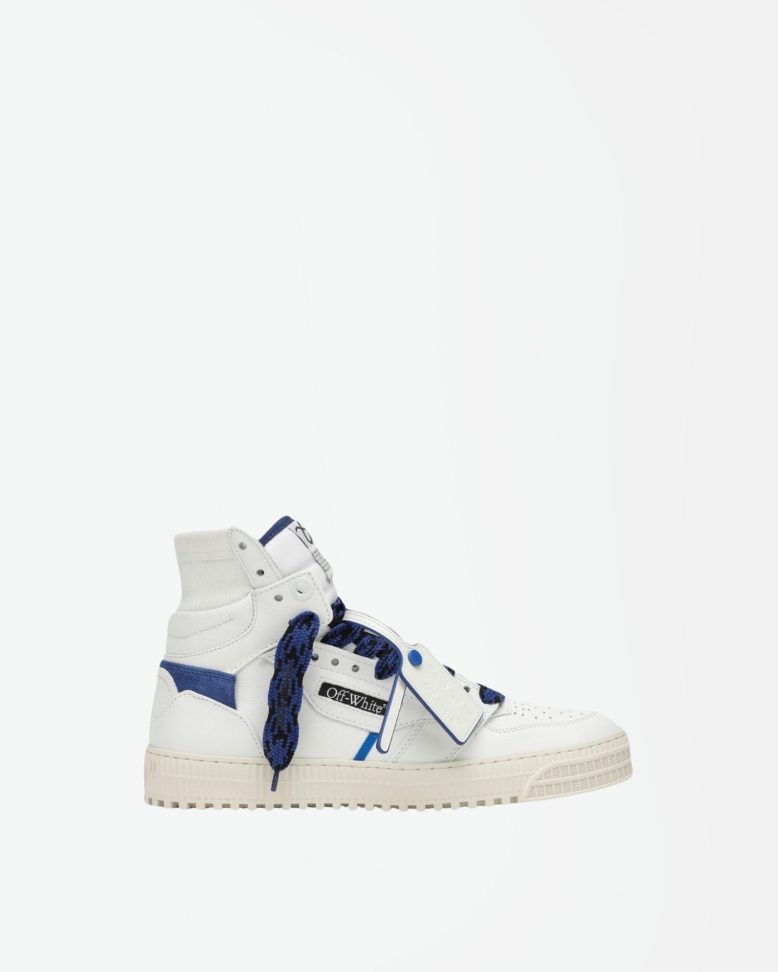OMIA065S245LEA0050146 SNEAKER "3.0 OFF COURT CALF LEATHER WHITE NAVY BLUE"  "OFF-WHITE" S6M