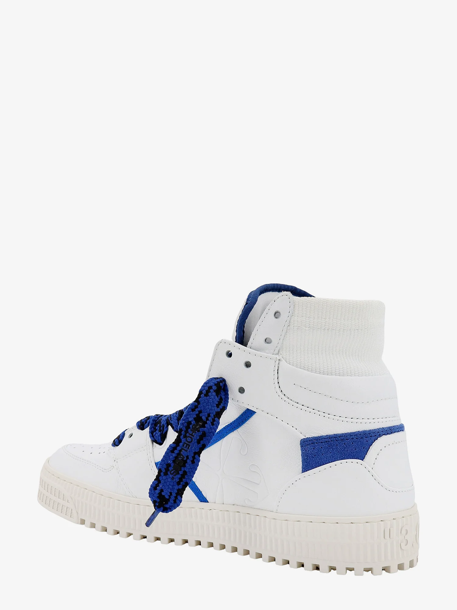 OMIA065S245LEA0050146 SNEAKER "3.0 OFF COURT CALF LEATHER WHITE NAVY BLUE"  "OFF-WHITE" S6M