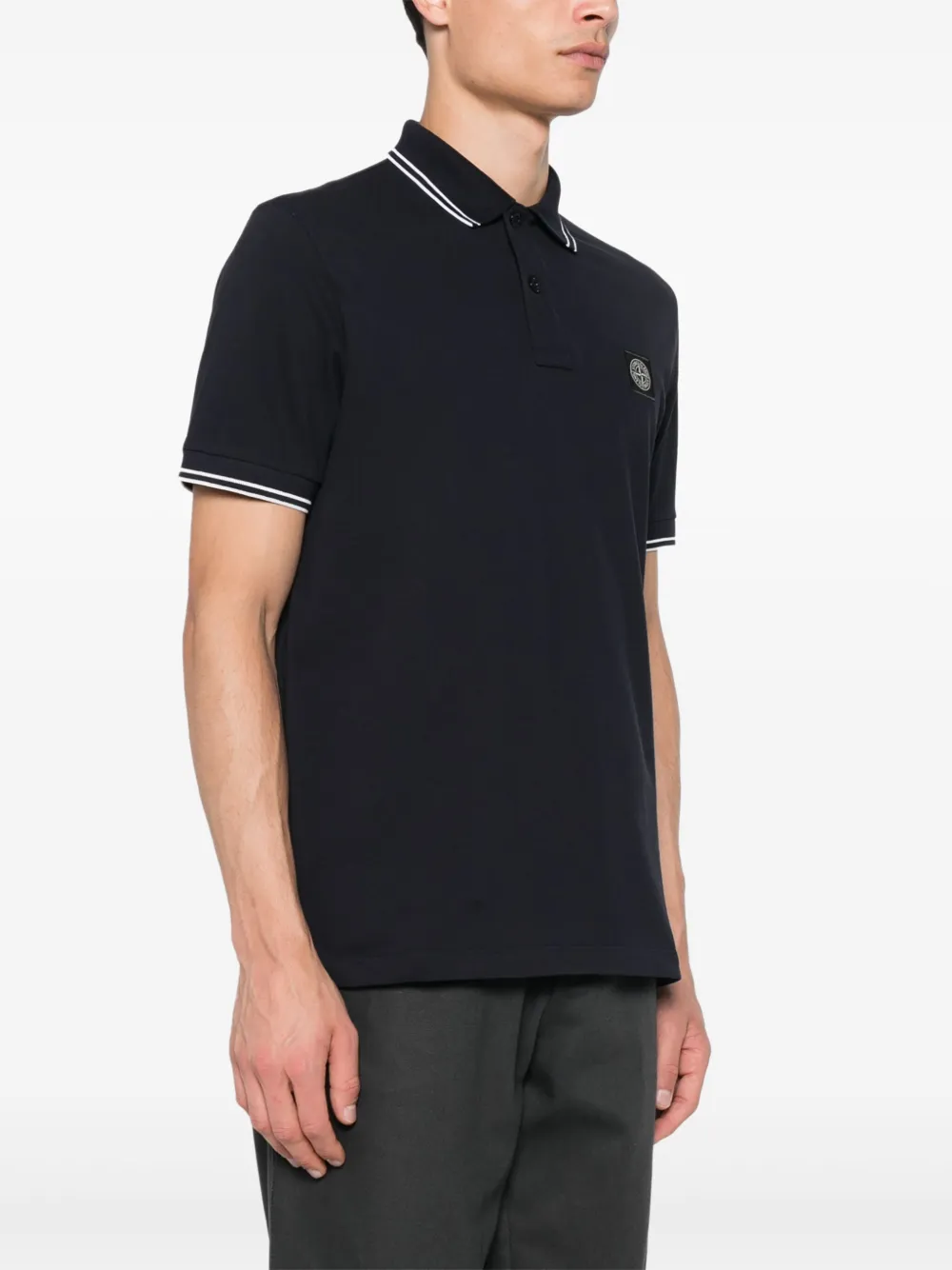 K1S1522002SCS0018 POLO PIQUÉ STRECHT "STONE ISLAND" S8M  - marino