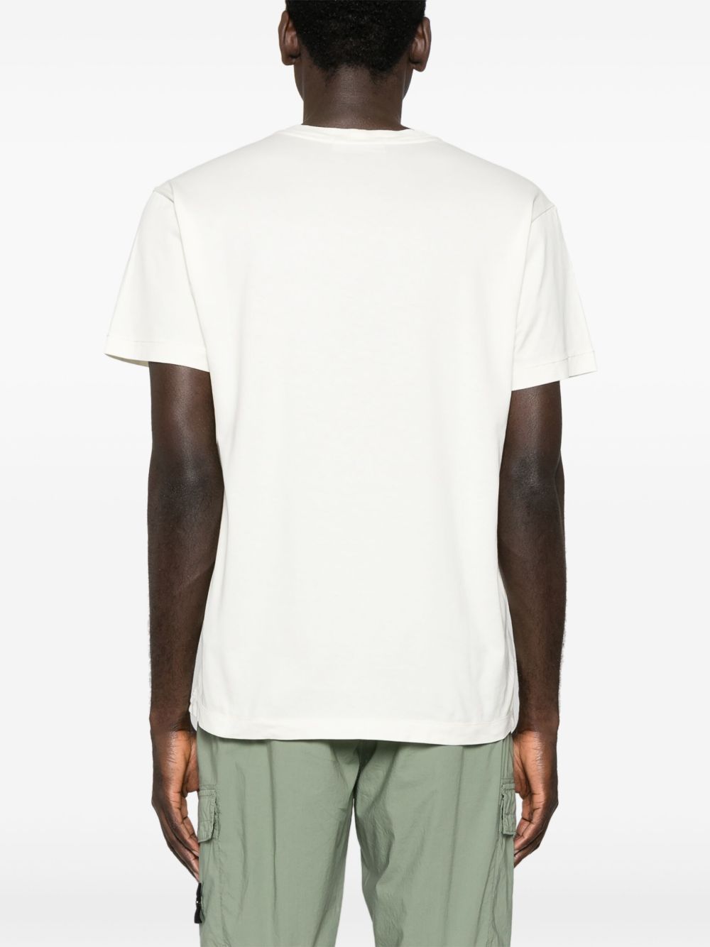 K1S152100039S0013 CAMISETA PARCHE LOGO "STONE ISLAND" S8M - blanco roto