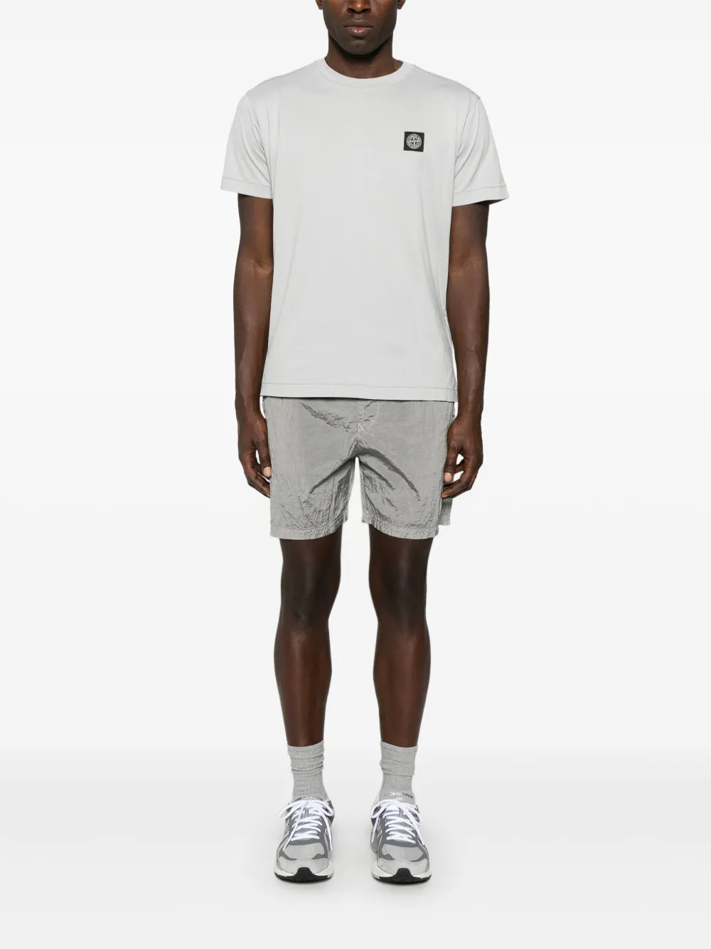 K1S152100039S0013 CAMISETA PARCHE LOGO "STONE ISLAND" S8M - gris perla