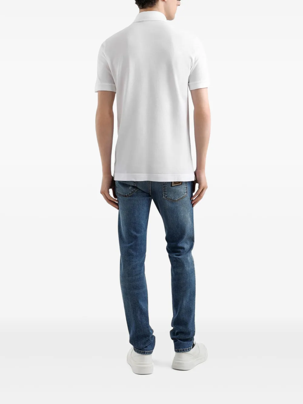 G8PL4TG7F2H POLO PIQUÉ CON PLACA "DOLCE & GABBANA" F7M