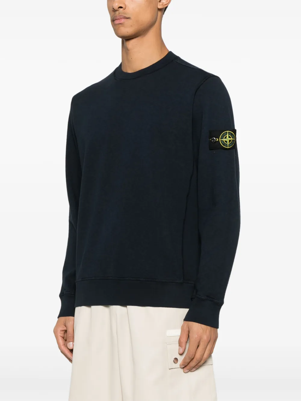 6100060S0051 SUDADERA CUELLO REDONDO "STONE ISLAND" F9M - negro