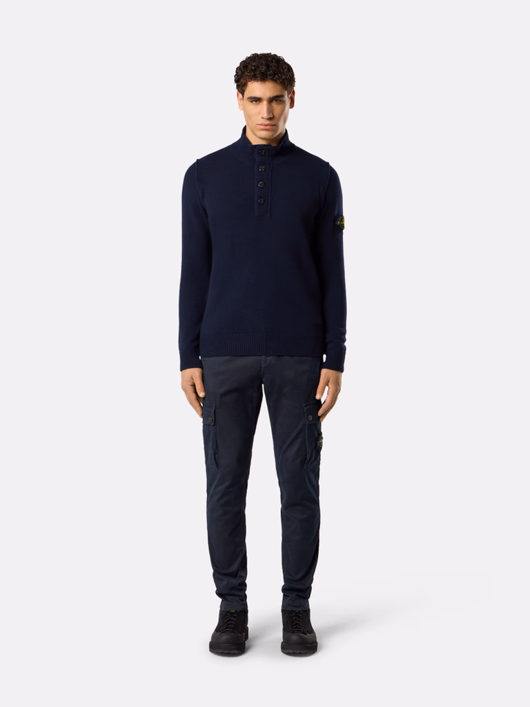 3100034S00L1 PANTALÓN CARGO GABARDINA STRECHT STONE ISLAND F9M MARINO