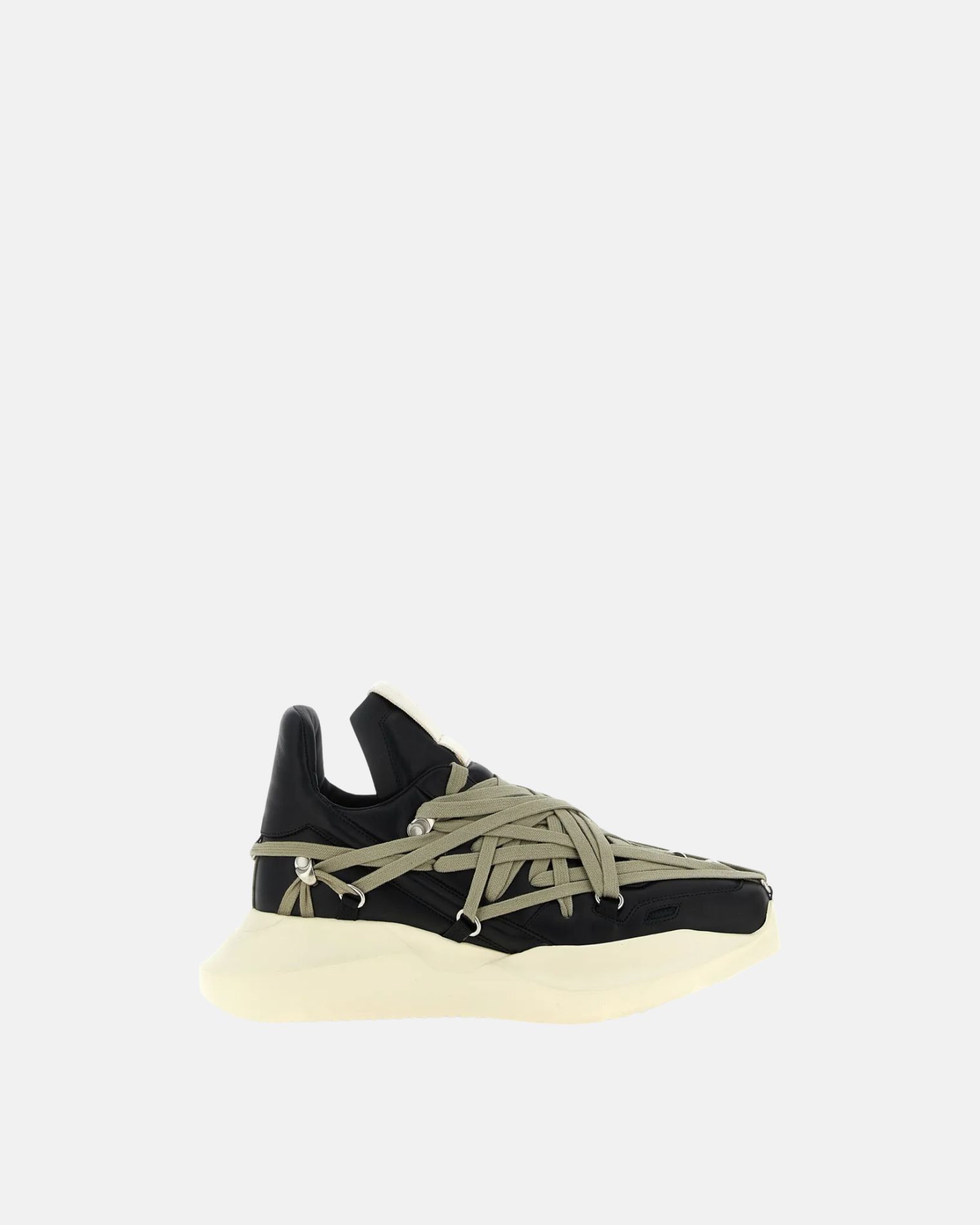 RU02E1812 SNEAKER MEGALAZOS GETH RUNNER RICK OWENS F9M   NEGRO CRUDO