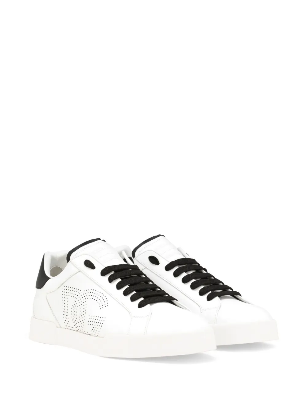 CS2277AV06689697 SNEAKER TENIS PORTOFINO DOLCE & GABBANA F7M BLANCO NEGRO