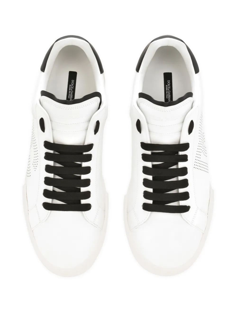 CS2277AV06689697 SNEAKER TENIS PORTOFINO DOLCE & GABBANA F7M BLANCO NEGRO