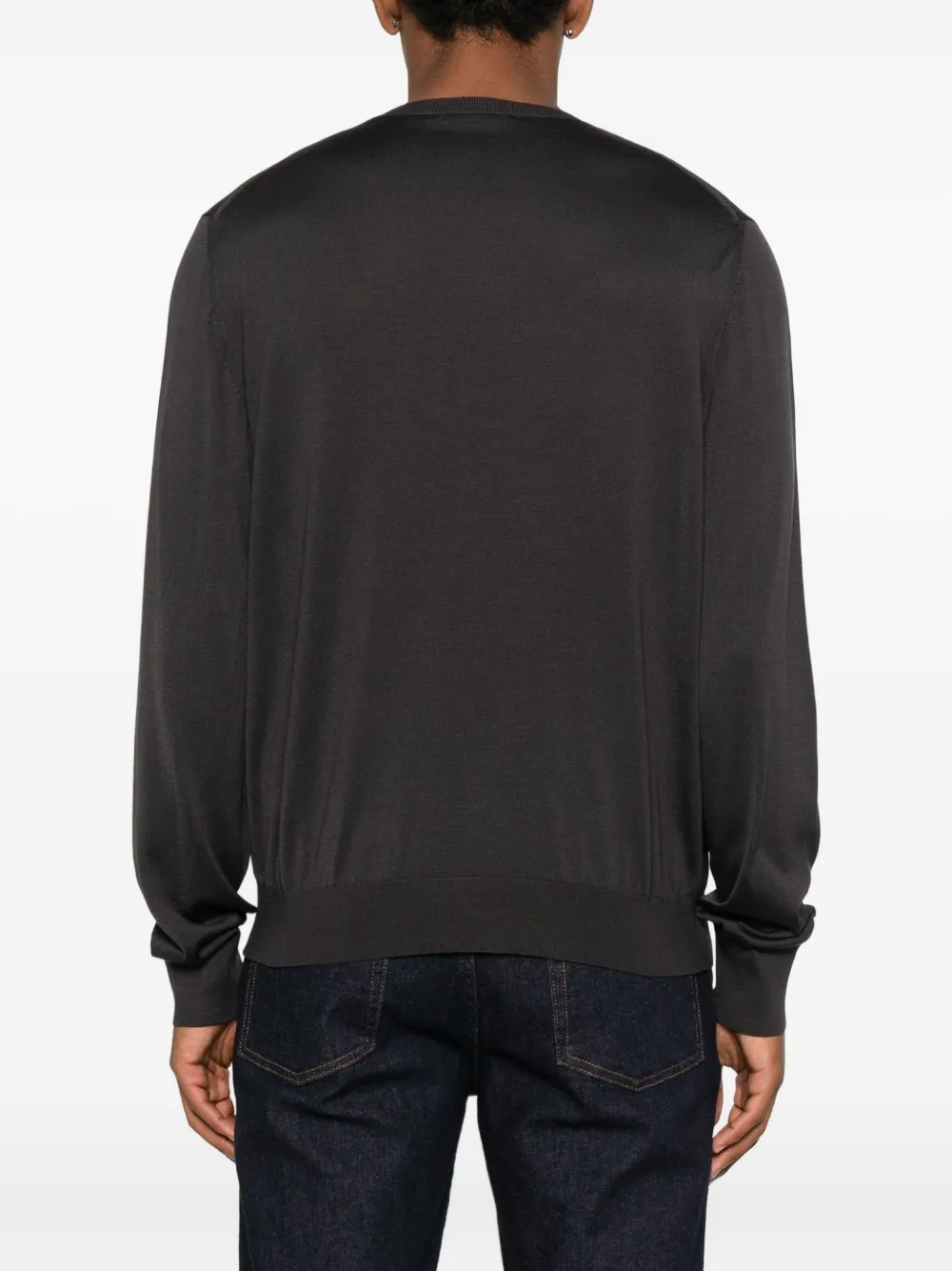 KCL057YMS135 SUETER SEDA CUELLO REDONDO TOM FORD F9M   NEGRO