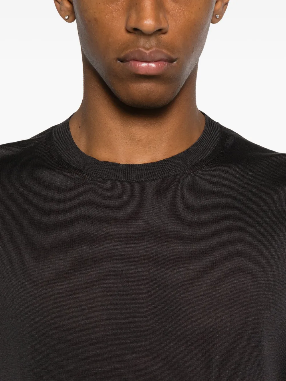 KCL057YMS135 SUETER SEDA CUELLO REDONDO TOM FORD F9M   NEGRO