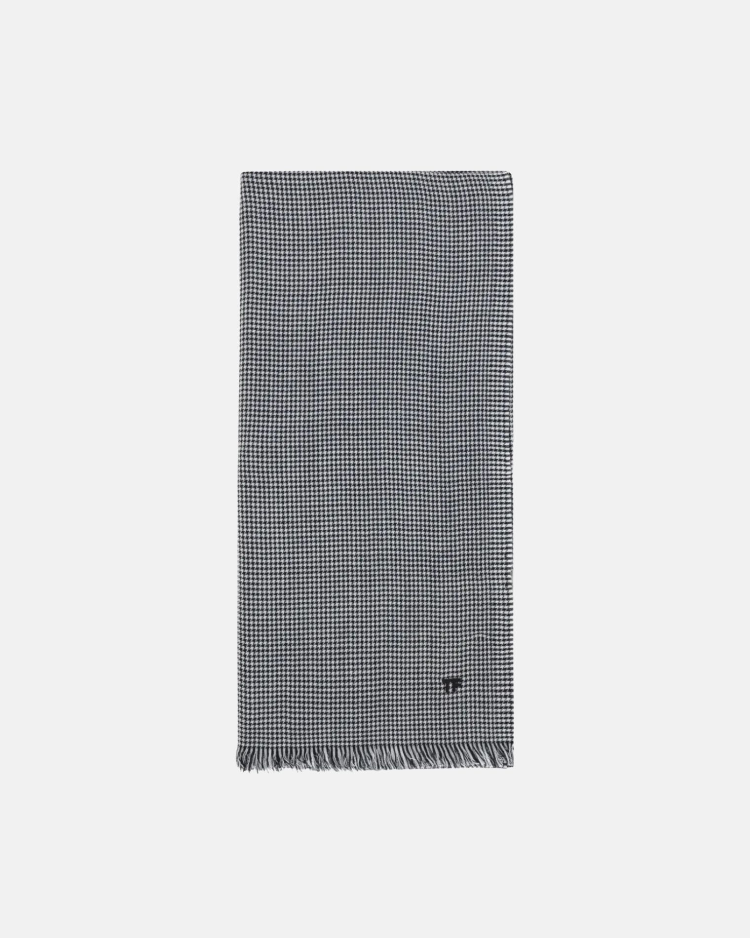 SSD032W0065 BUFANDA MICROPATA DE GALLO LANA 85X190 TOM FORD F9M  BLANCO NEGRO