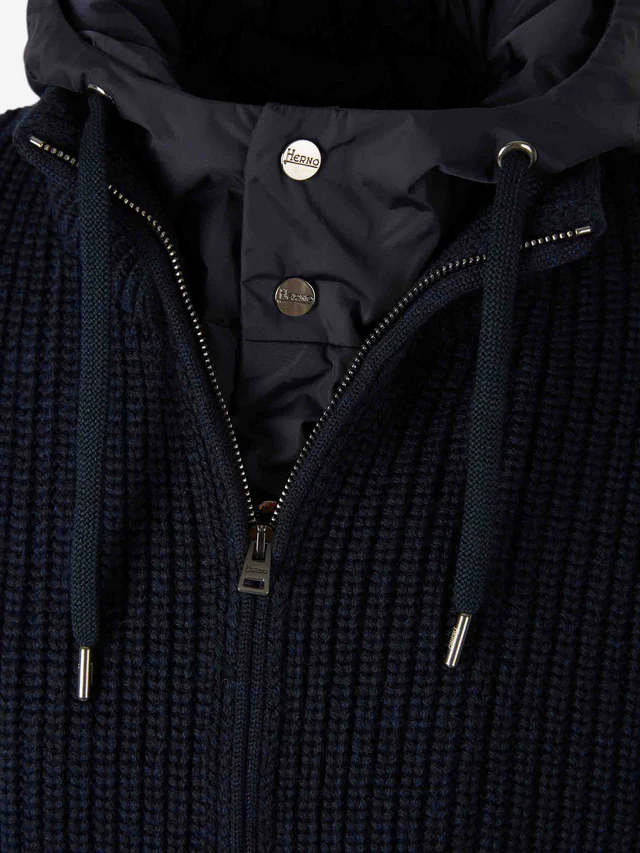 MC000195U70272 CARDIGÁN LANA NYLON CAPUCHA "HERNO" F9M   