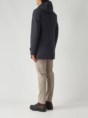 PI001242U12840 GABARDINA GORETEX ACOLCHADA CAPUCHA DESMONTABLE HERNO F9M  MARINO