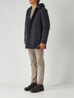 PI001242U12840 GABARDINA GORETEX ACOLCHADA CAPUCHA DESMONTABLE HERNO F9M  MARINO