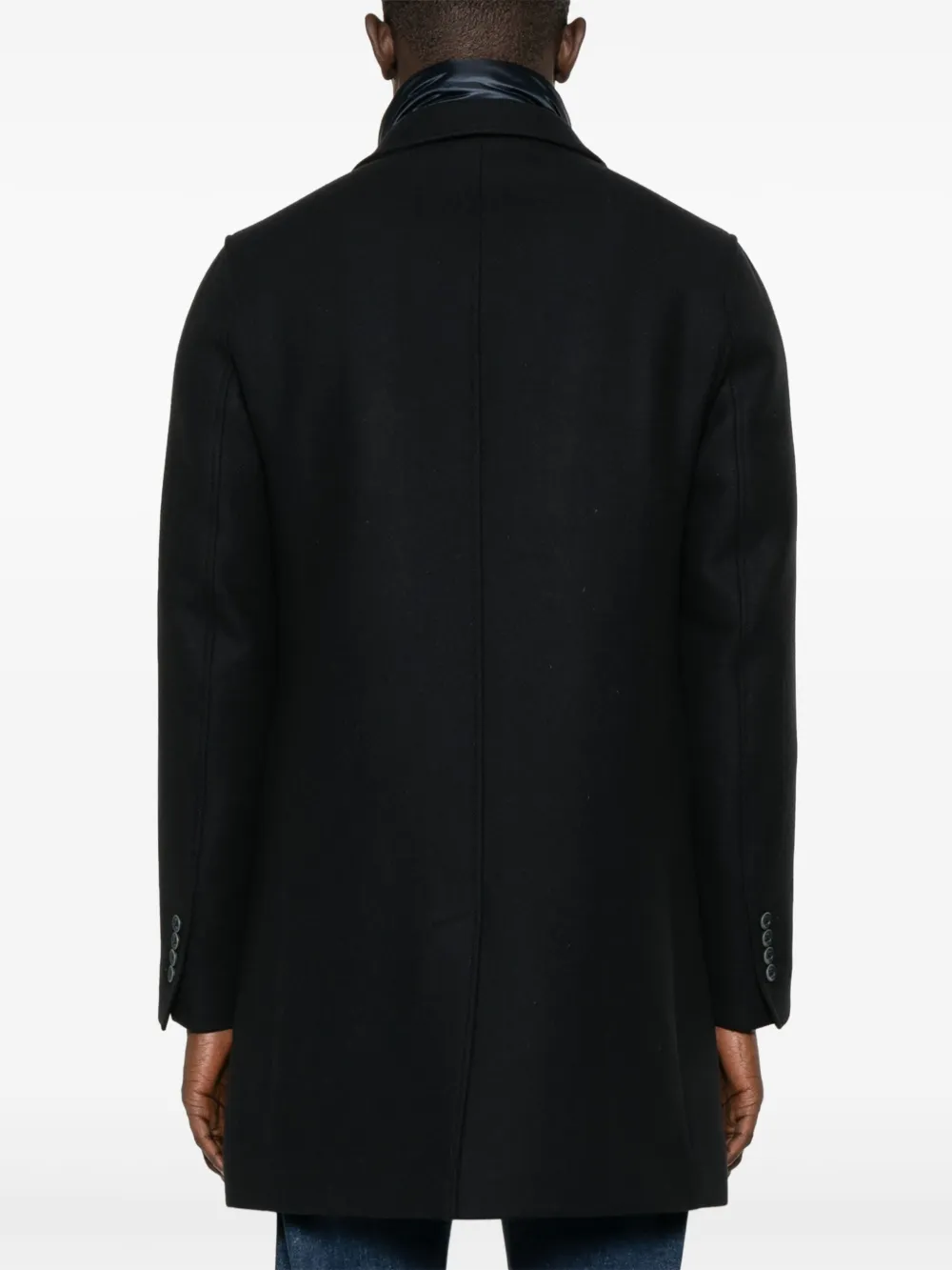 CA000215U33432R ABRIGO SARGA LANA CON CORTAVIENTOS  HERNO F9M  MARINO