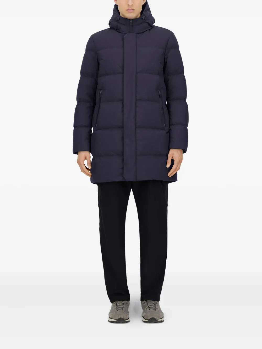 PI001240U12840 PLUMIFERO LARGO GORETEX HERNO F9M   MARINO