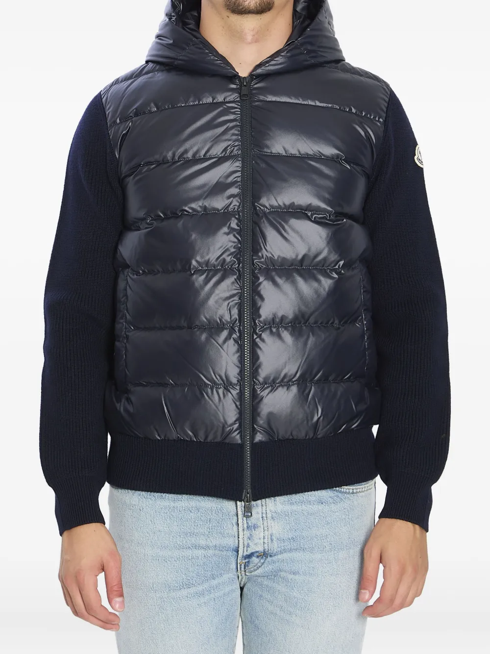 9B00041M1131 CHAQUETA CAPUCHA Y CREMALLERA NYLON MONCLER F9M   MARINO