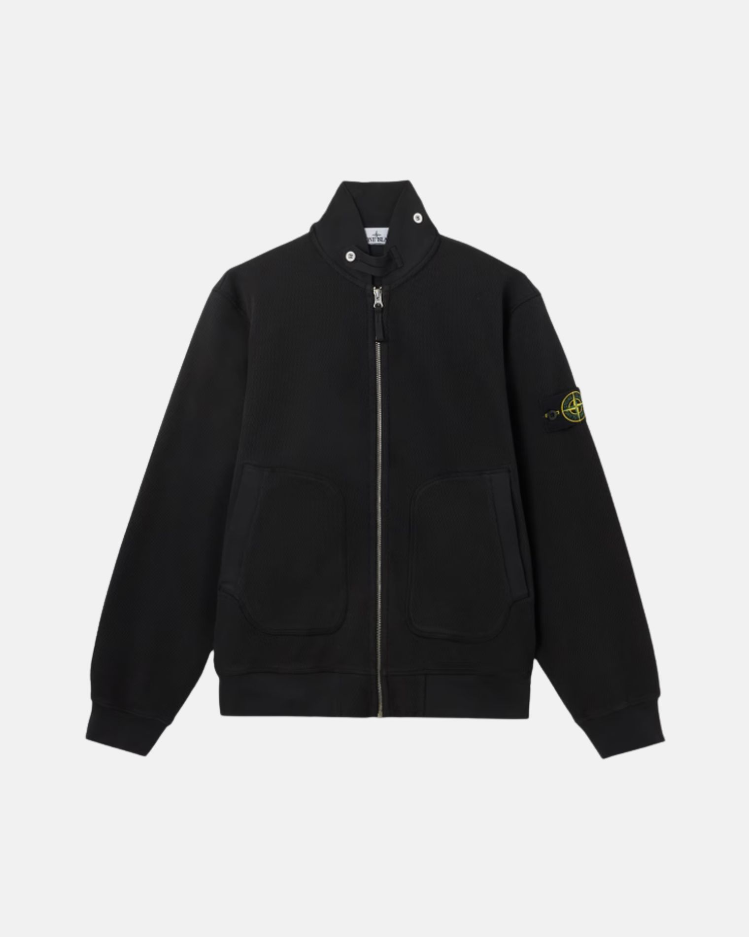 6100014S0297 CARDIGÁN CREMALLERA STONE ISLAND SZM        NEGRO