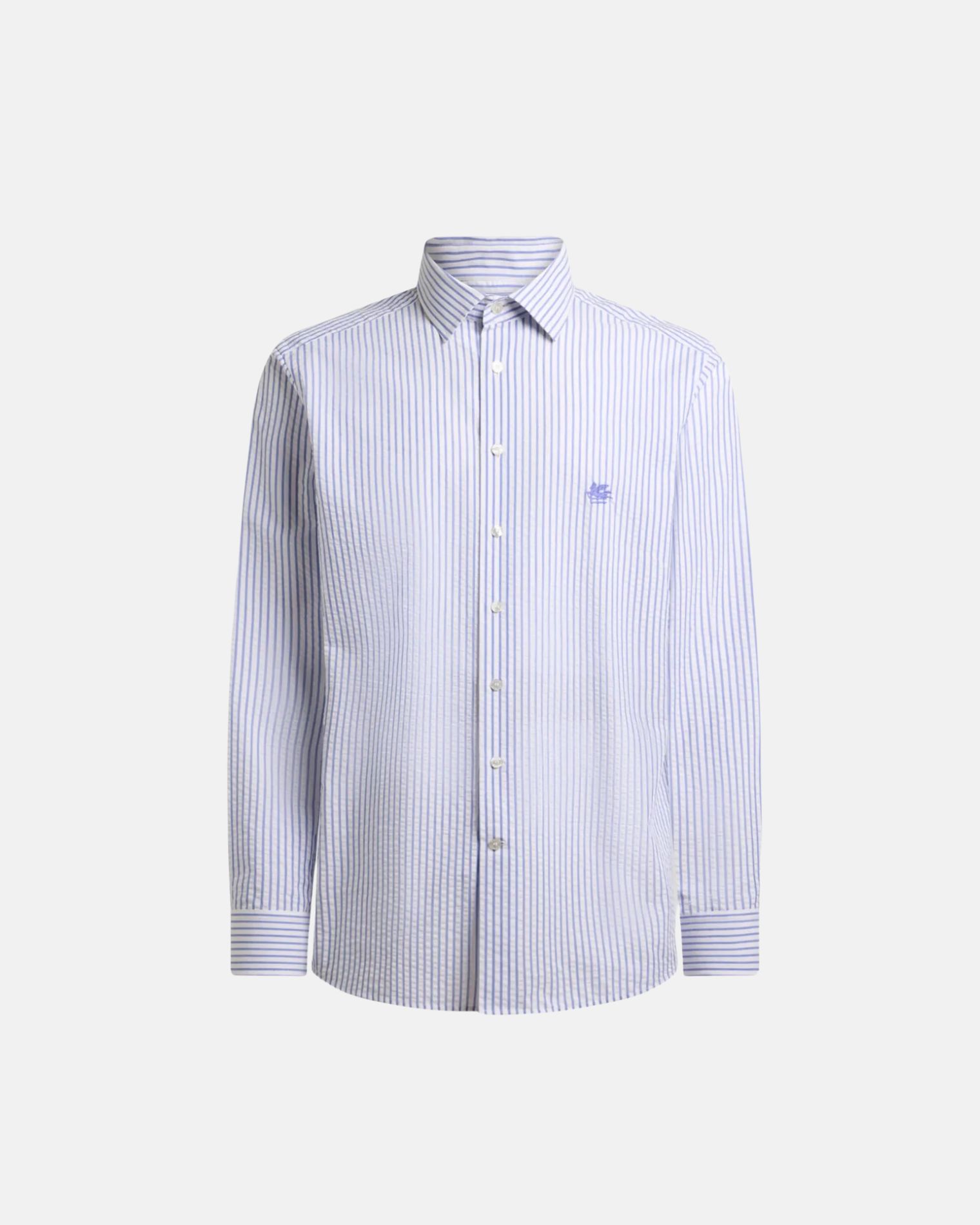 MRIB000499TR5B0 CAMISA BOTON DOWN RAYA FINA ETRO SZM     CELESTE BLANCO