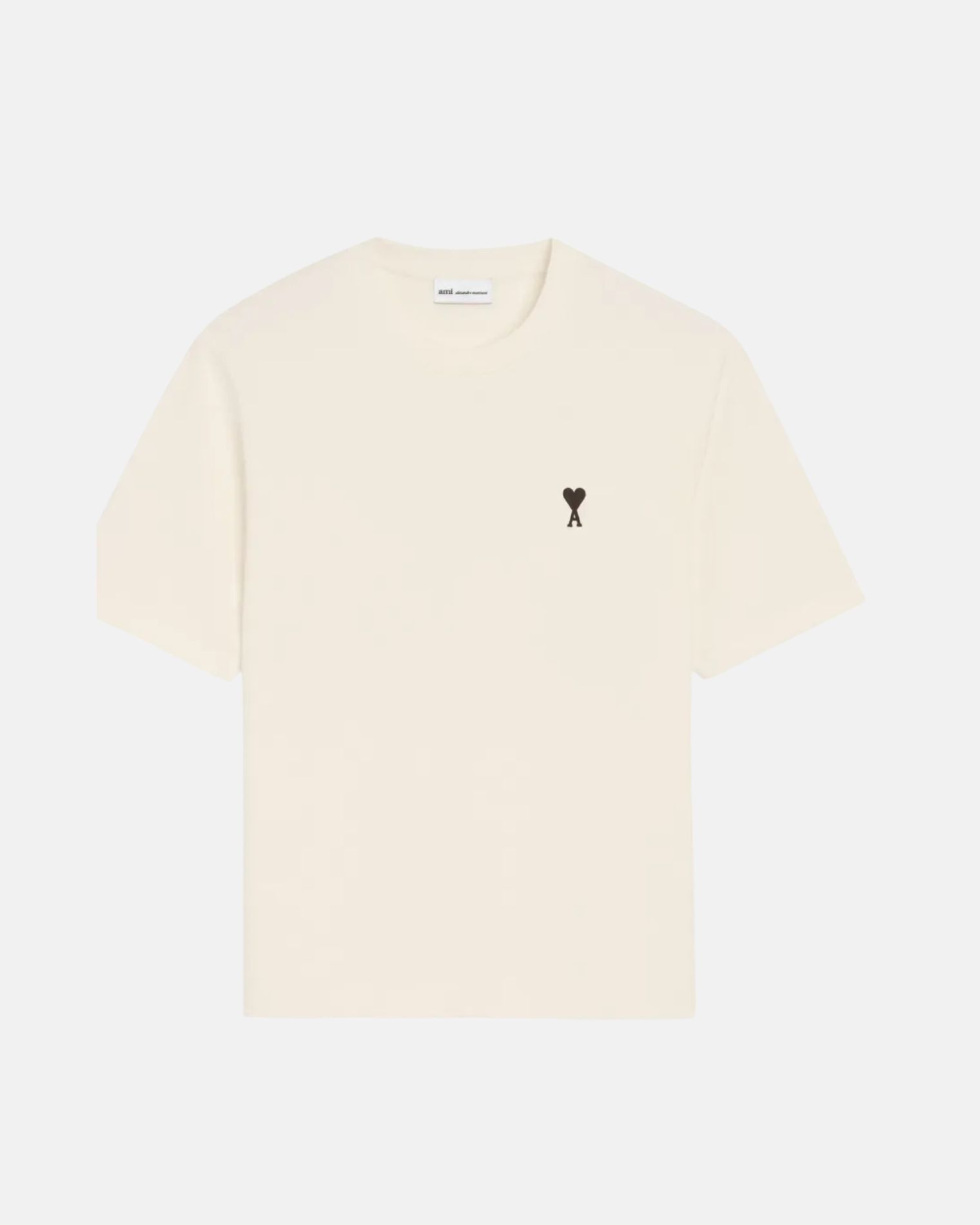 UTS387726 CAMISETA SIGNATURE AMI PARIS SZM  BLANCO CREMA