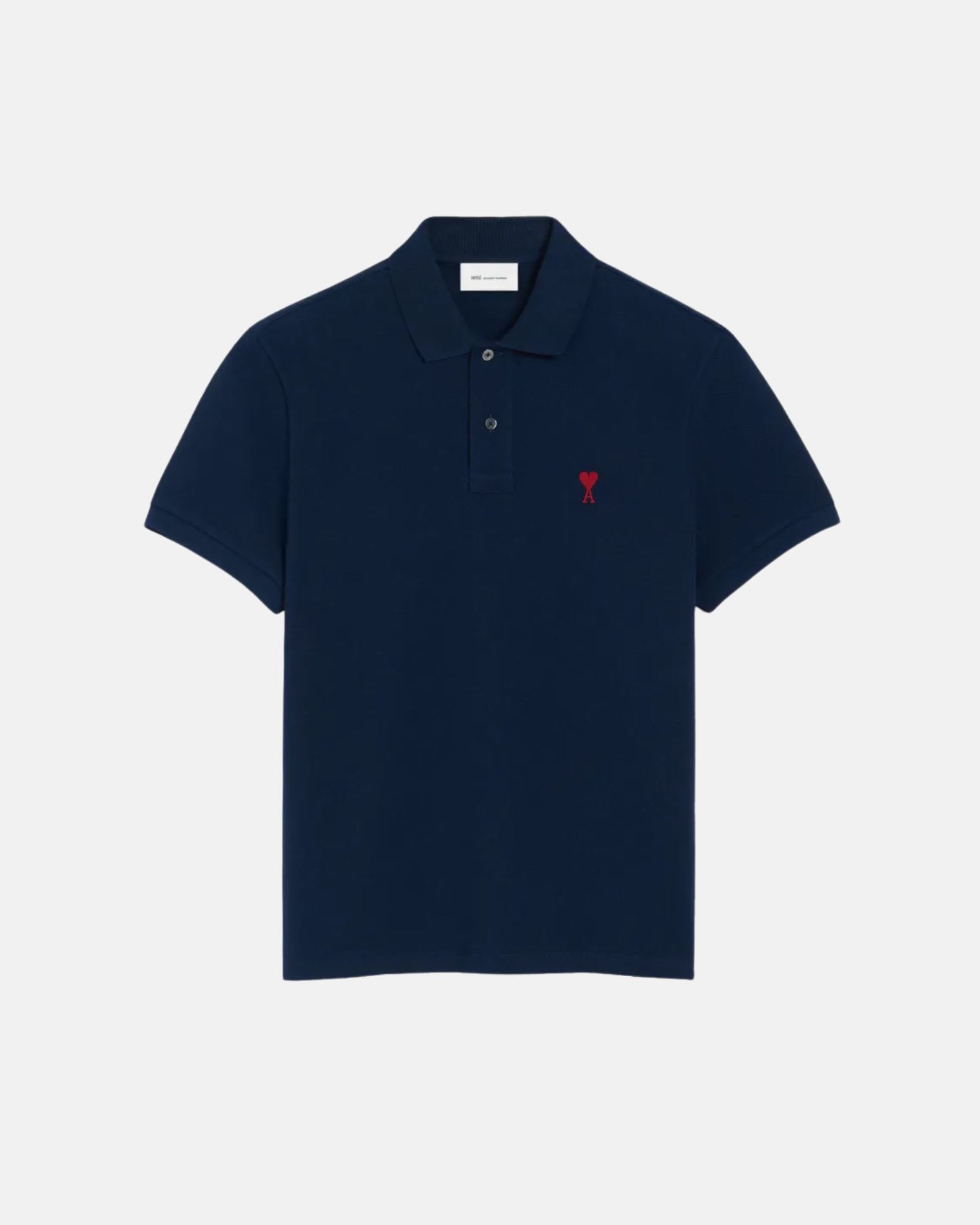 BFUPL001760 POLO PIQUÉ DE COEUR "AMI PARIS" S8M SZM - marino
