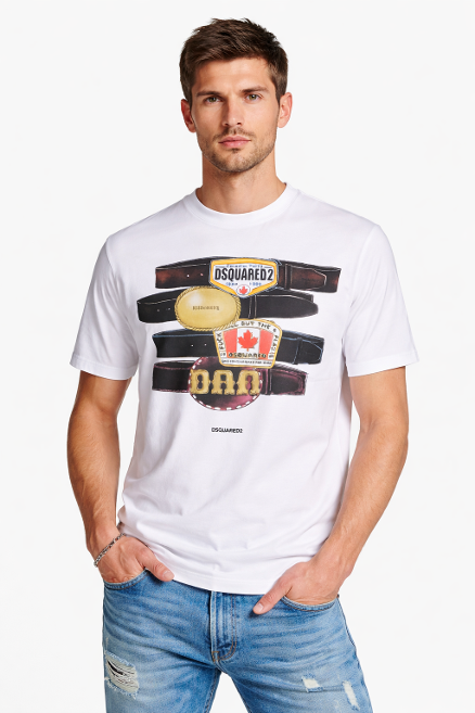 S78GD0113D20033 CAMISETA CINTURONES LOOSE  