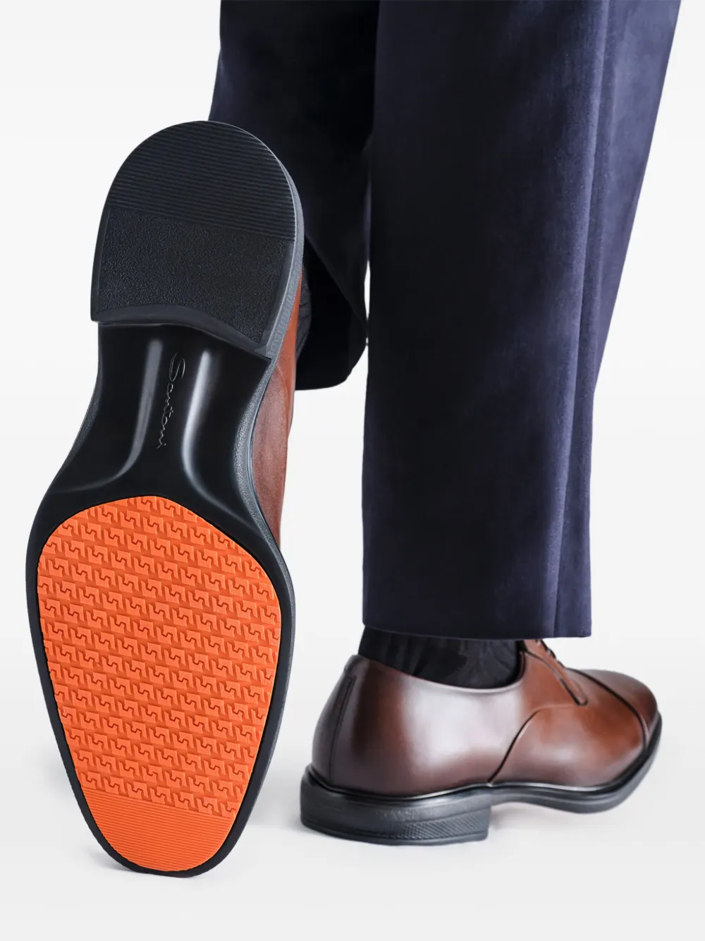 MGE018957NEAXNTGT60 ZAPATO OXFORD ULTRALIGERO SANTONI SZM     MARRON