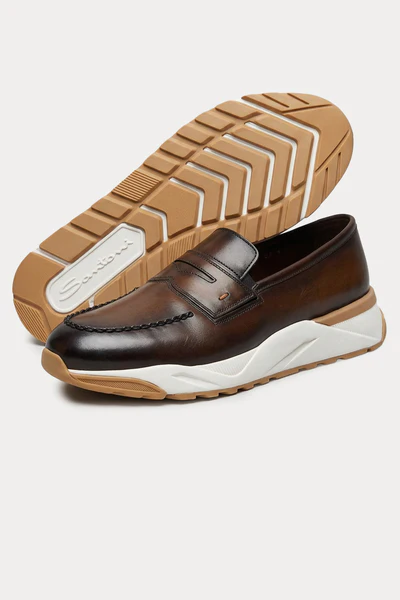 MBIY22192G0MTEIUT50 MOCASÍN SNEAKER ULTRALIGERA "SANTONI" SZM 