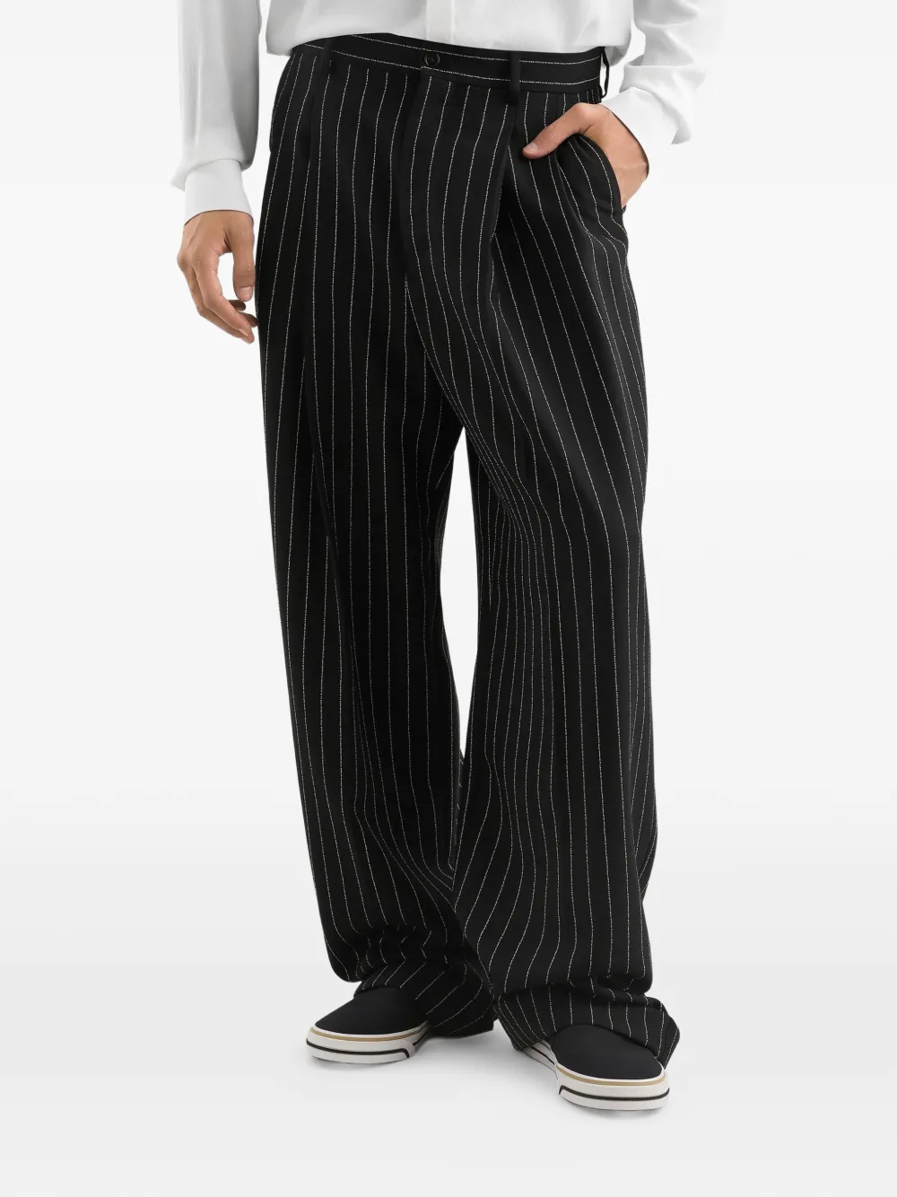 GP168TFR22V PANTALÓN OVER RAYA "DOLCE & GABBANA" SZM      - negro