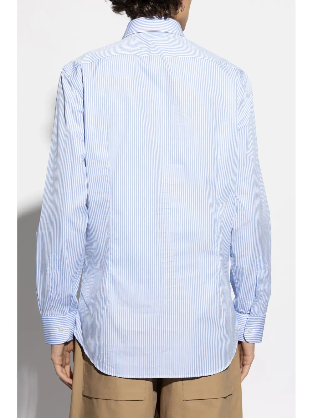 MRIB000499TR5B0 CAMISA BOTON DOWN RAYA FINA "ETRO" SZM     - celeste blanco