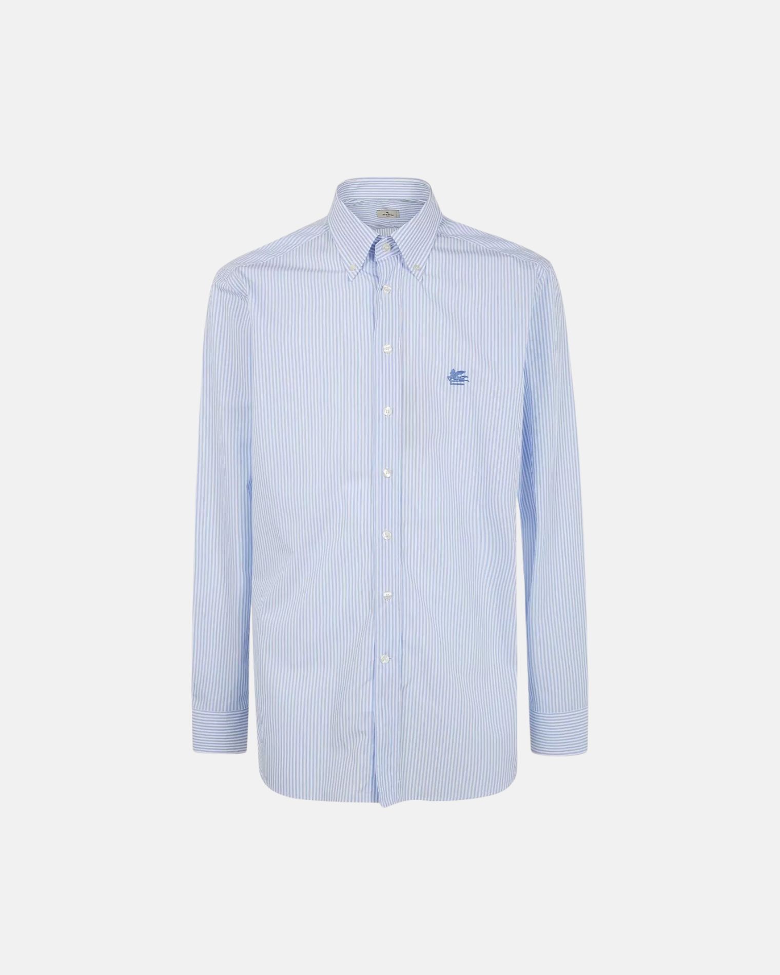 MRIB000499TR5B0 CAMISA BOTON DOWN RAYA FINA ETRO SZM     CELESTE BLANCO
