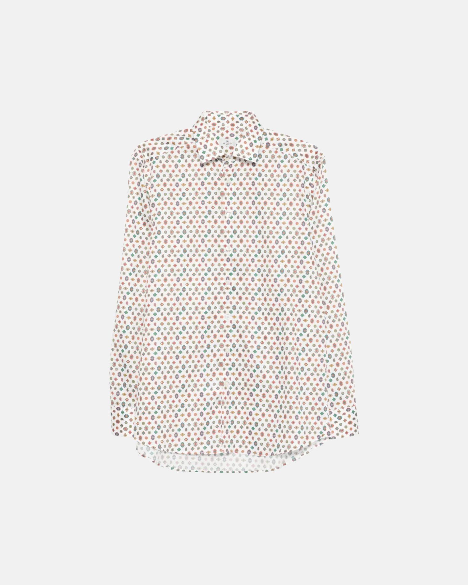 MRIB000199SA5Q6 CAMISA ESTAMPADO MOSAICO ETRO SZM   BLANCO VERDE NARANJA