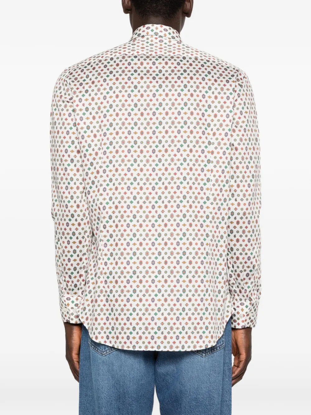 MRIB000199SA5Q6 CAMISA ESTAMPADO MOSAICO "ETRO" SZM   - blanco verde naranja