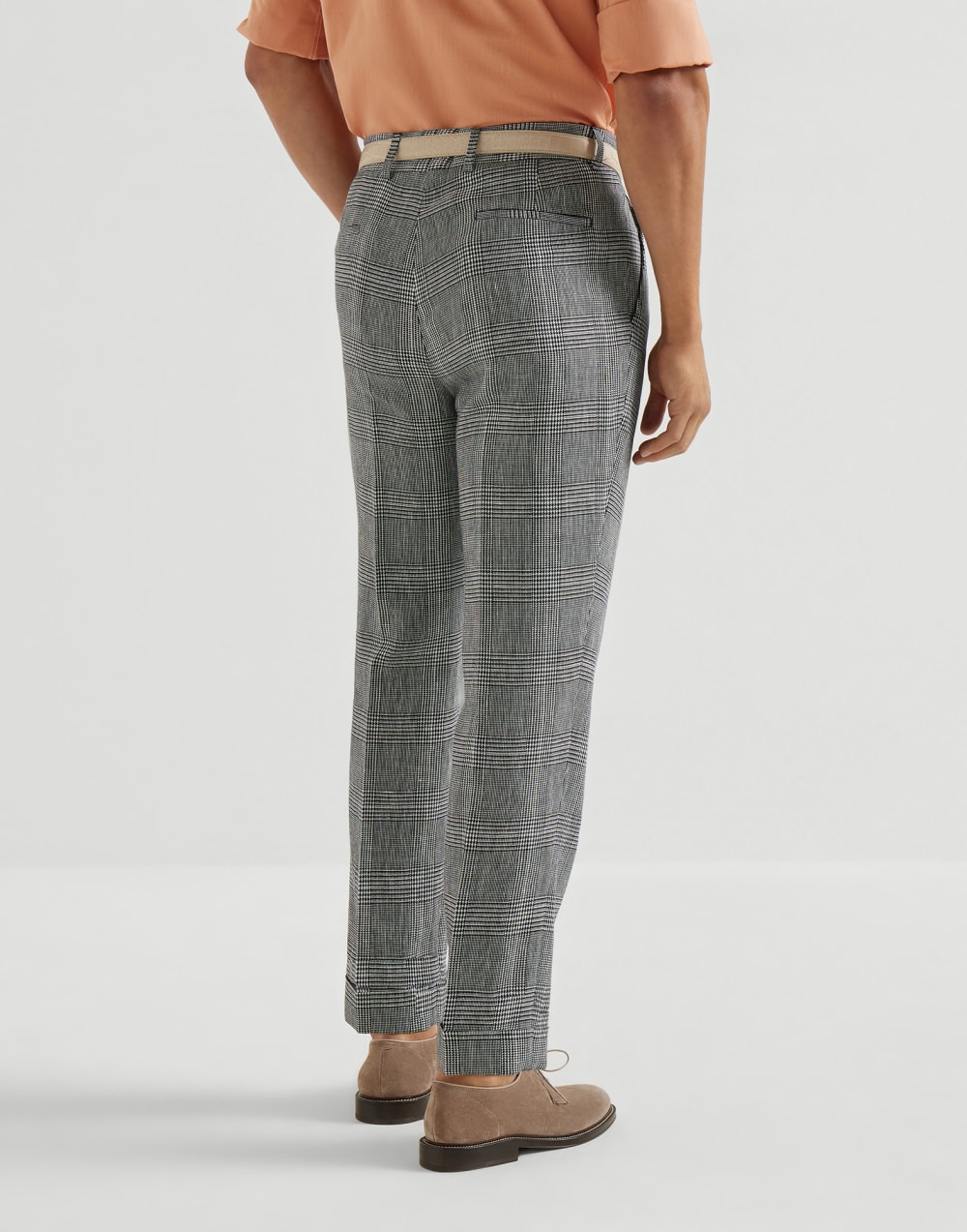 MB427L00H PANTALÓN GALES LINO "BRUNELLO CUCINELLI" SZM        - gris
