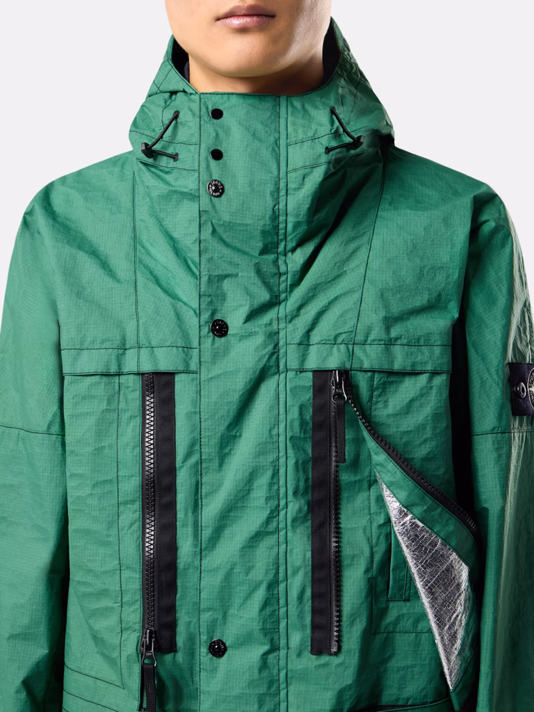 4100061S0356 PARKA CORTA CAPUCHA "STONE ISLAND" SZM - verde