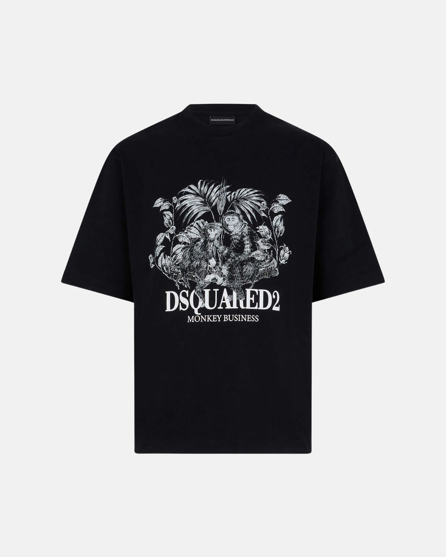 S74GD1545D20106  CAMISETA LOOSE SELVA MONO "DSQUARED2" SZM  - negro