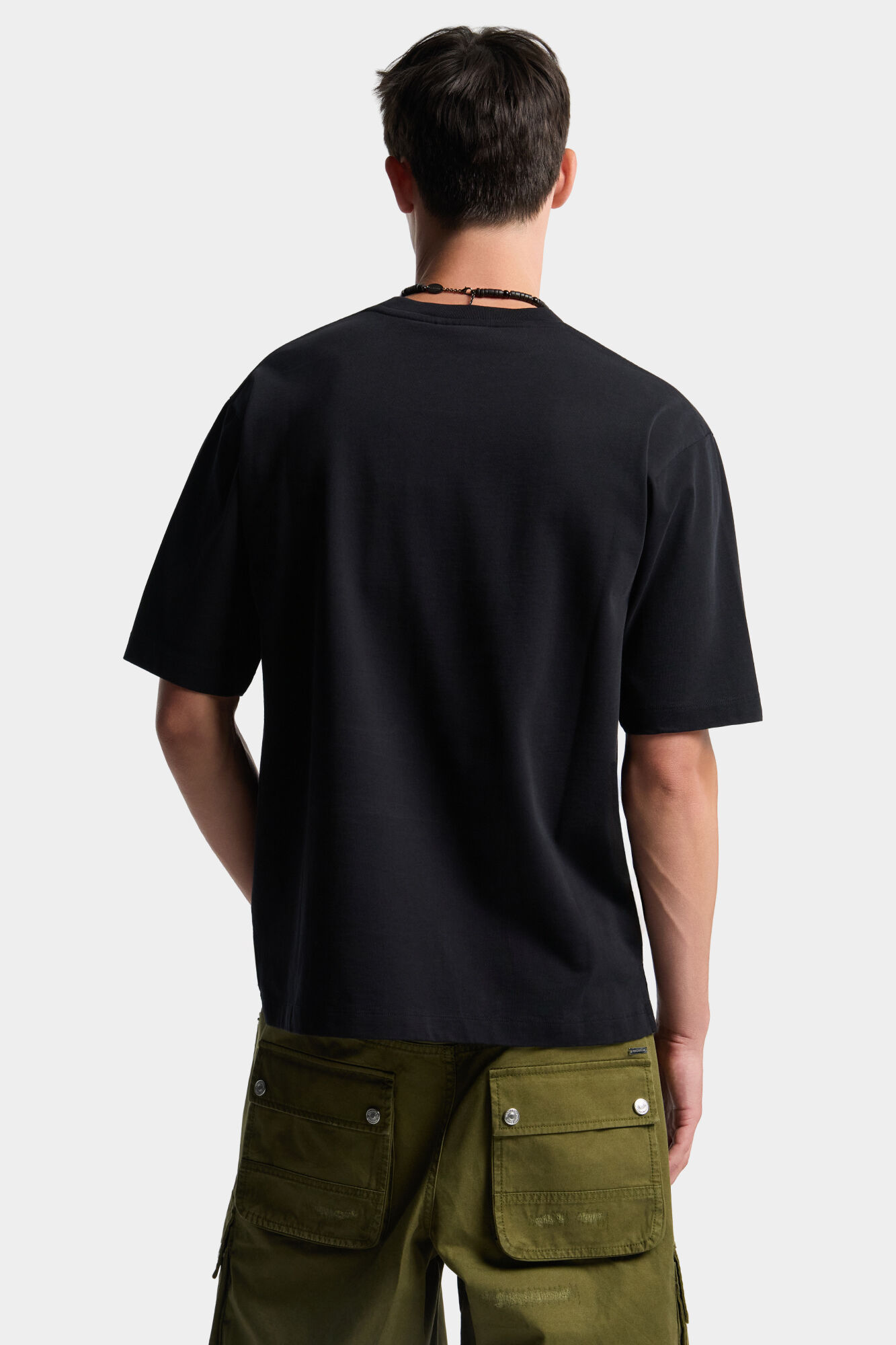 S74GD1545D20106  CAMISETA LOOSE SELVA MONO "DSQUARED2" SZM  - negro
